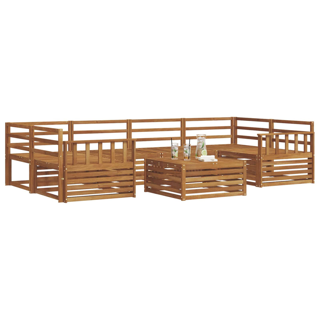 Outdoor-Sofagarnitur 7 pcs Natur Massivholz Akazie