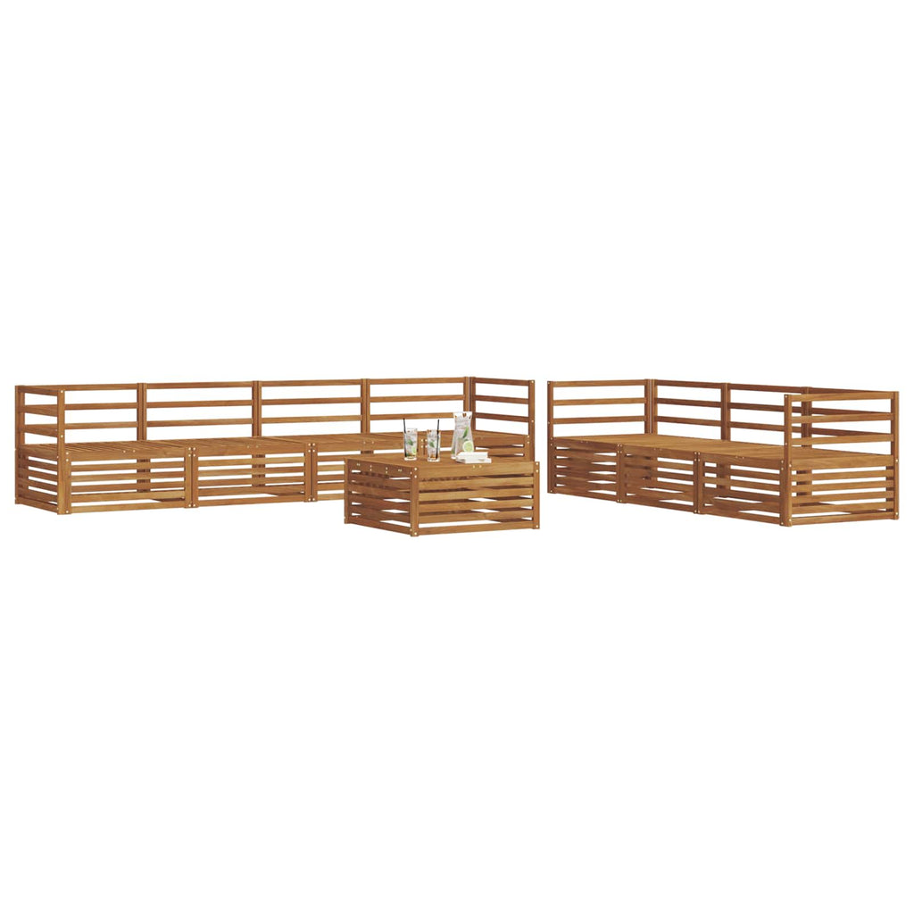 Outdoor-Sofagarnitur 8 pcs Natur Massivholz Akazie