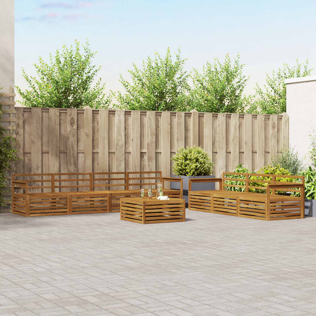 Outdoor-Sofagarnitur 8 pcs Natur Massivholz Akazie