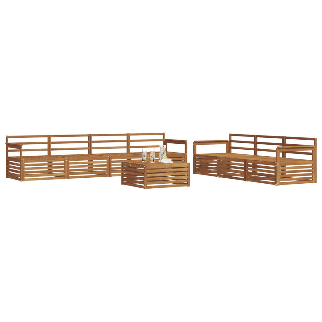 Outdoor-Sofagarnitur 8 pcs Natur Massivholz Akazie