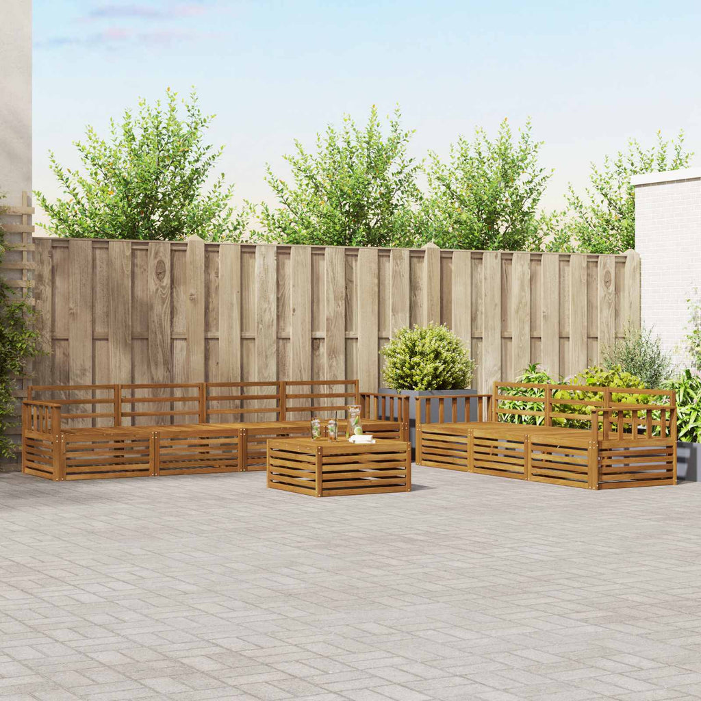 Outdoor-Sofagarnitur 8 pcs Natur Massivholz Akazie