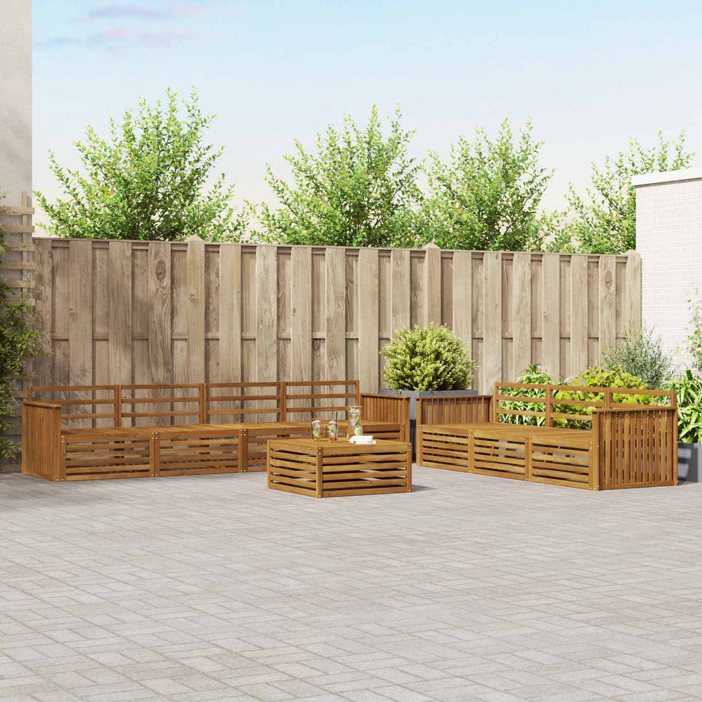 Outdoor-Sofagarnitur 8 pcs Natur Massivholz Akazie