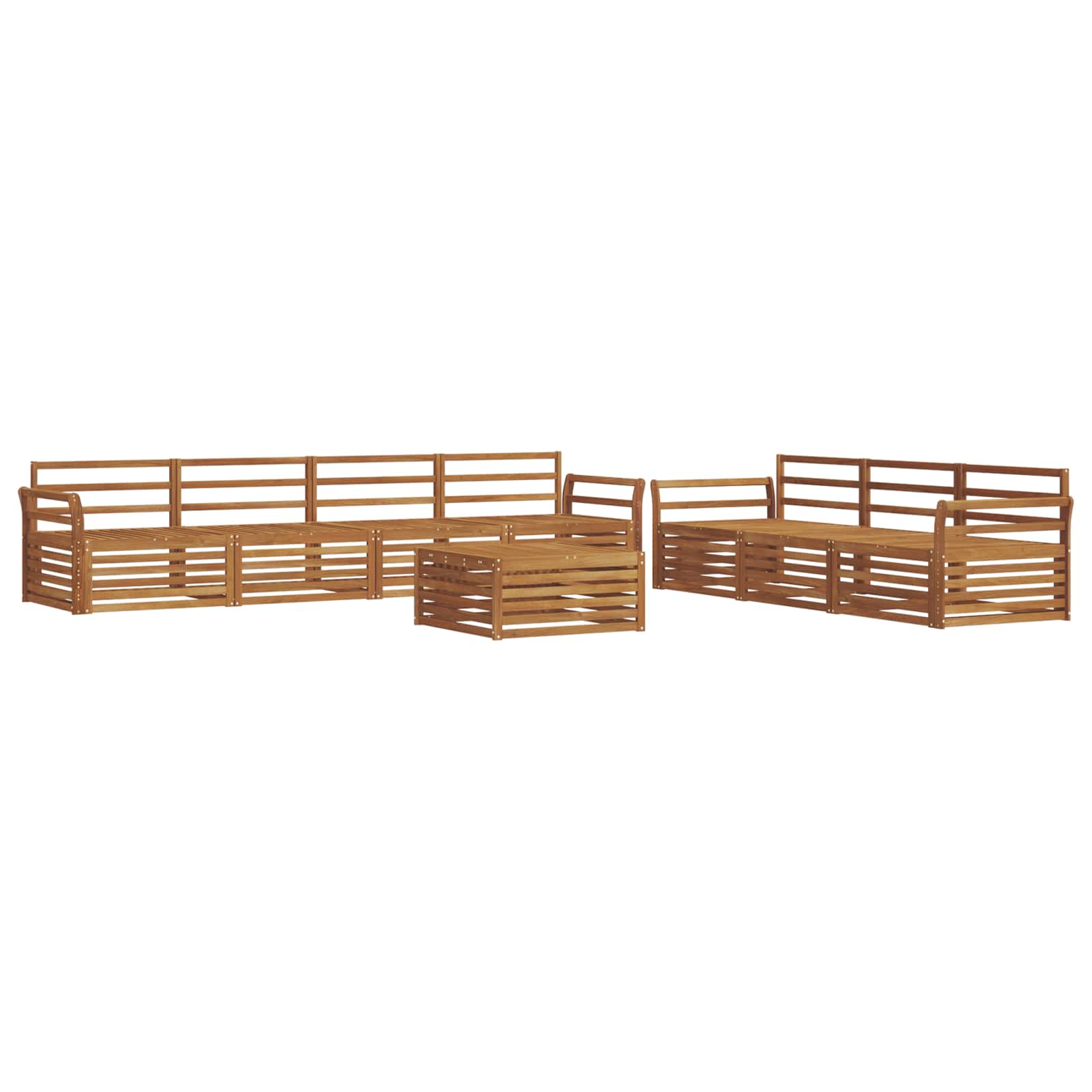 Outdoor-Sofagarnitur 8 pcs Natur Massivholz Akazie