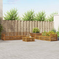Outdoor-Sofagarnitur 8 pcs Natur Massivholz Akazie