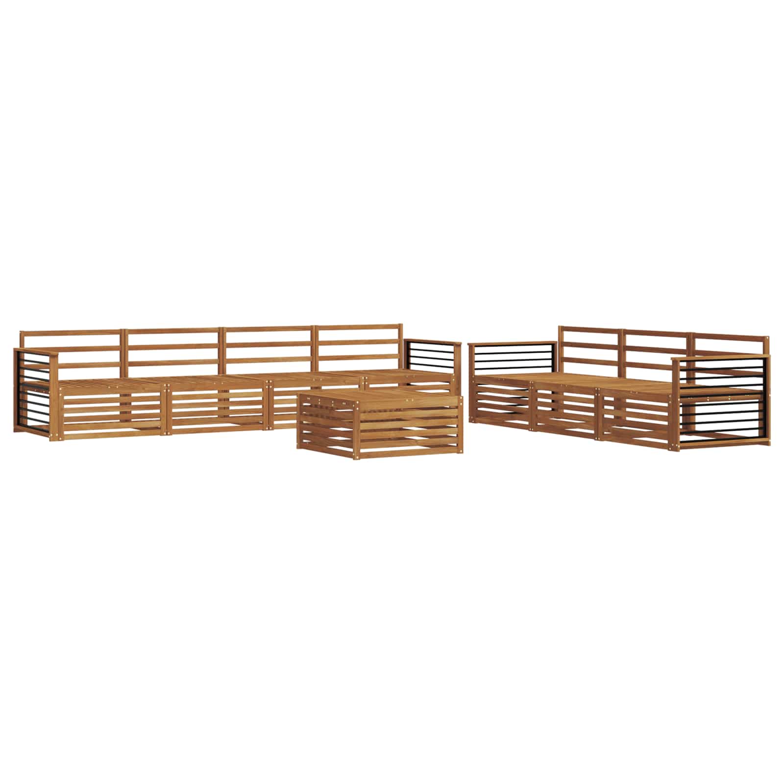 Outdoor-Sofagarnitur 8 pcs Natur Massivholz Akazie