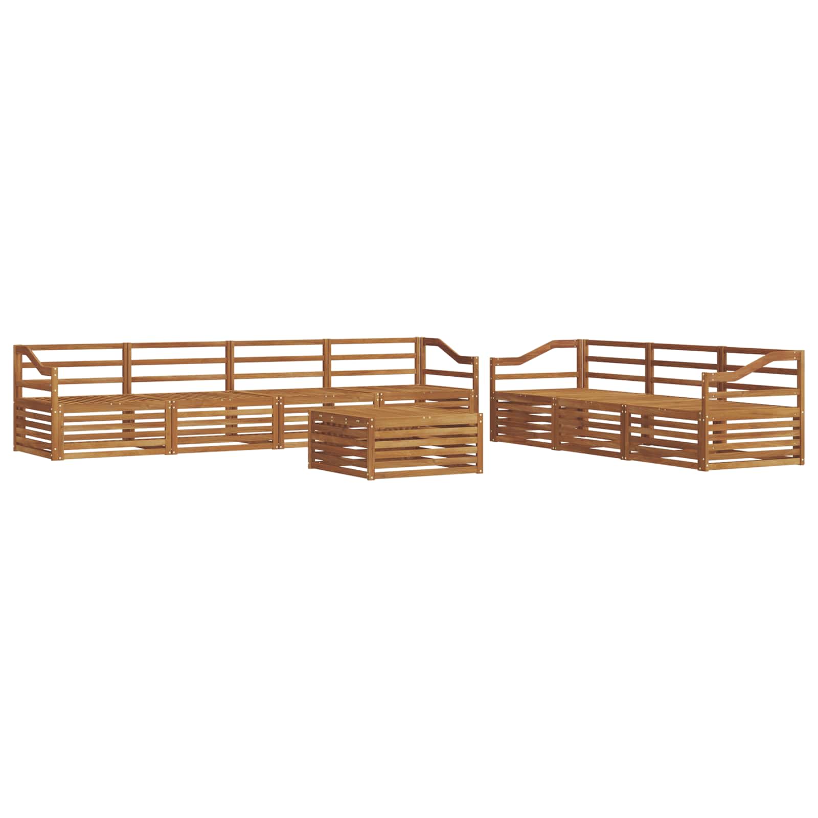 Outdoor-Sofagarnitur 8 pcs Natur Massivholz Akazie