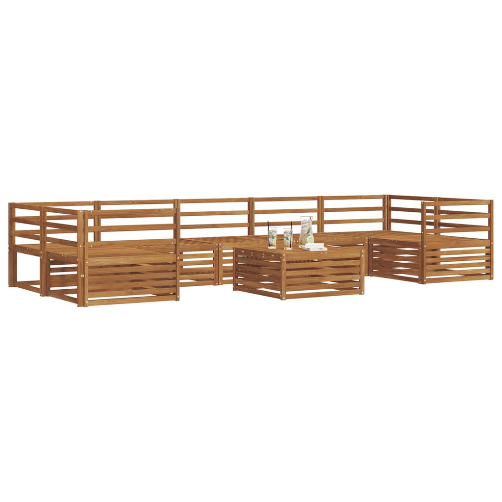Outdoor-Sofagarnitur 8 pcs Natur Massivholz Akazie