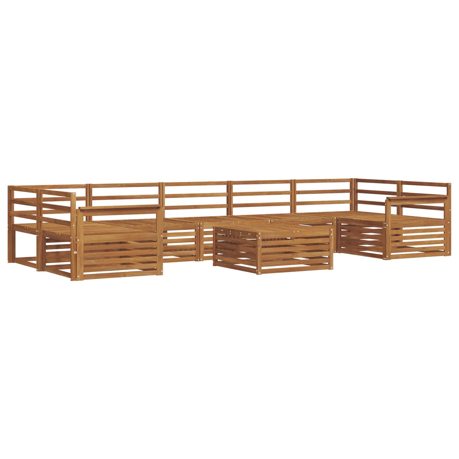 Outdoor-Sofagarnitur 8 pcs Natur Massivholz Akazie