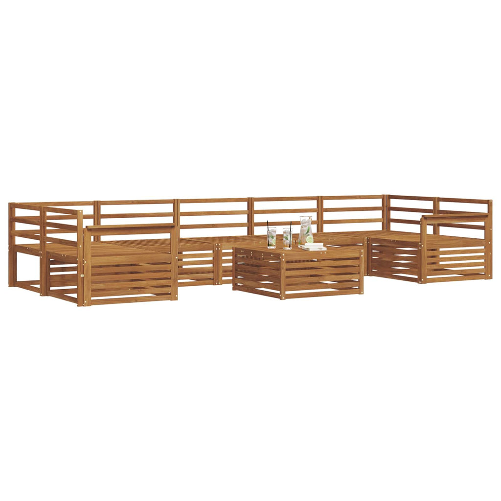 Outdoor-Sofagarnitur 8 pcs Natur Massivholz Akazie