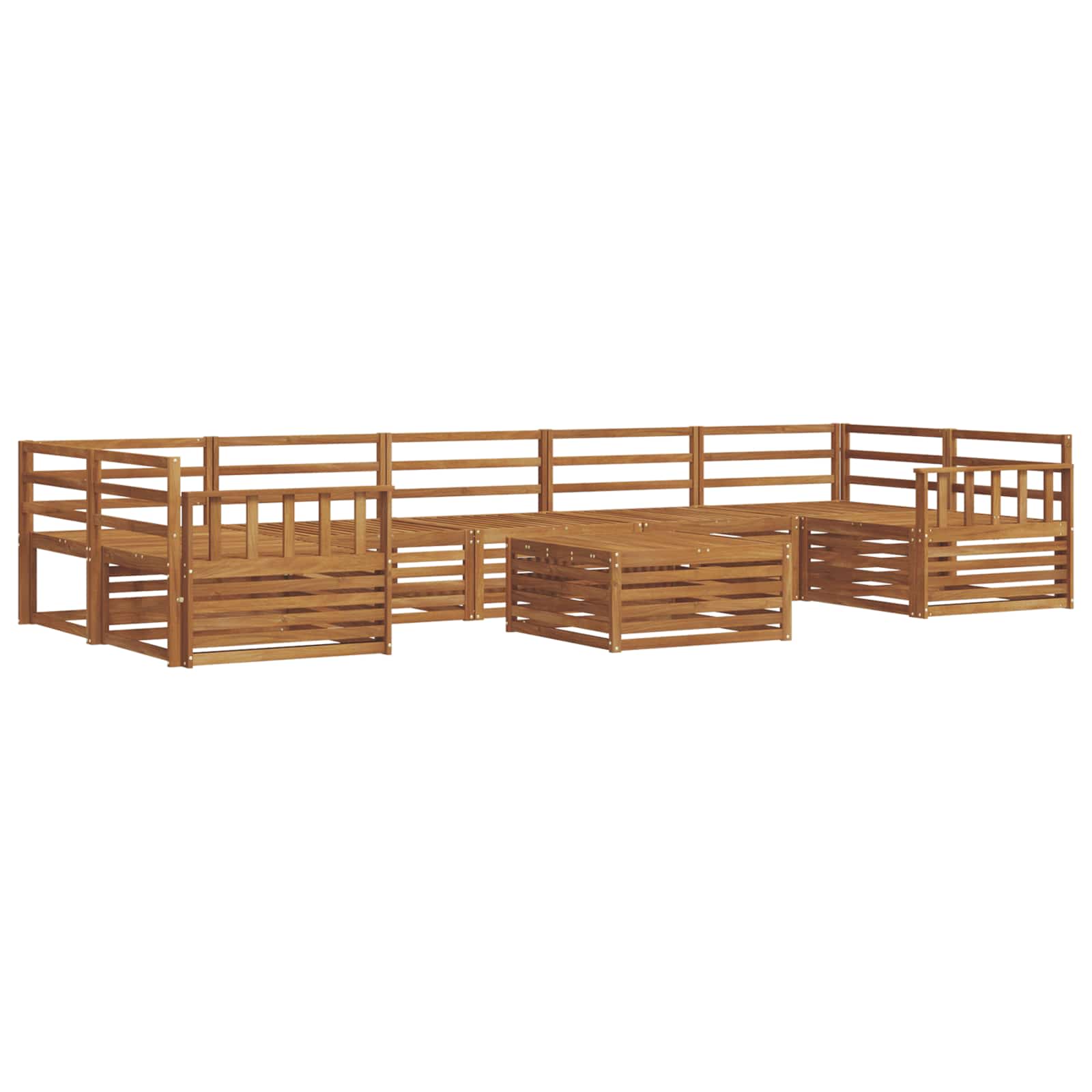 Outdoor-Sofagarnitur 8 pcs Natur Massivholz Akazie