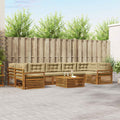 Outdoor-Sofagarnitur mit Kissen 8 pcs Natur und Beige