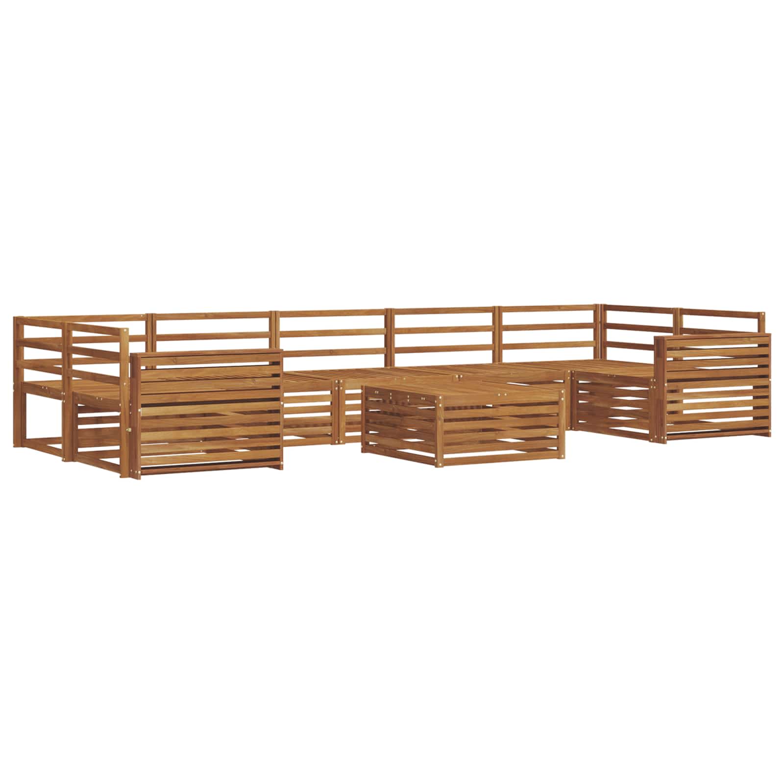 Outdoor-Sofagarnitur 8 pcs Natur Massivholz Akazie