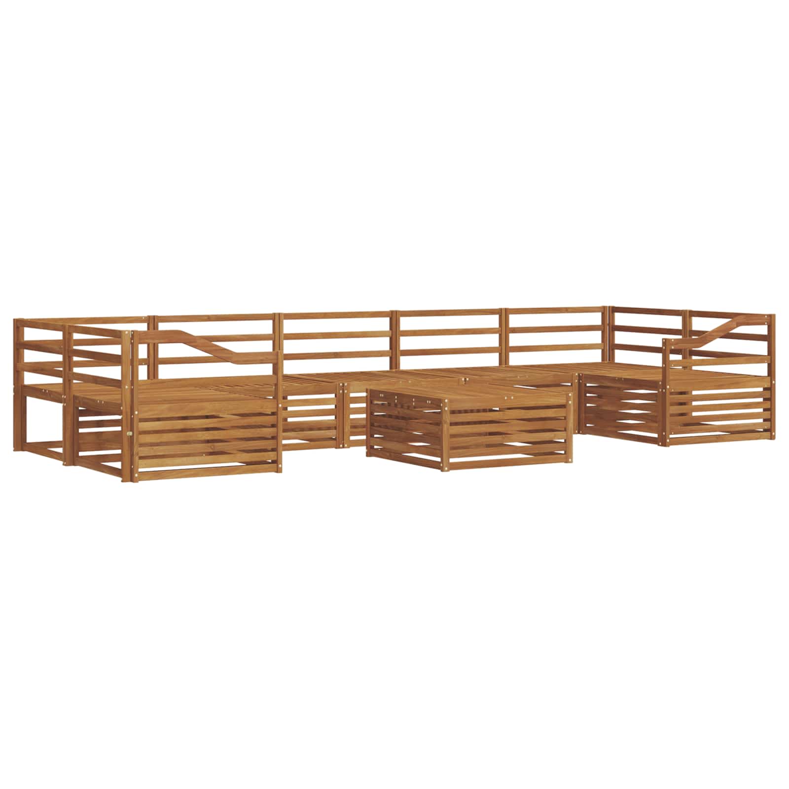 Outdoor-Sofagarnitur 8 pcs Natur Massivholz Akazie