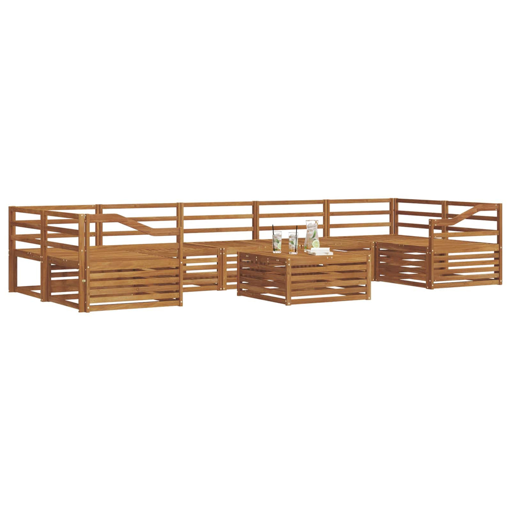 Outdoor-Sofagarnitur 8 pcs Natur Massivholz Akazie