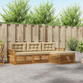 Outdoor-Sofagarnitur Natur und Beige 249,5 x 162,5 x 73 cm