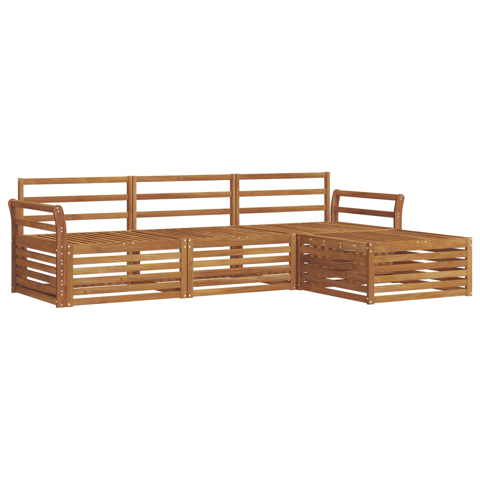 Outdoor-Sofagarnitur Natur 254 x 162,5 x 73 cm