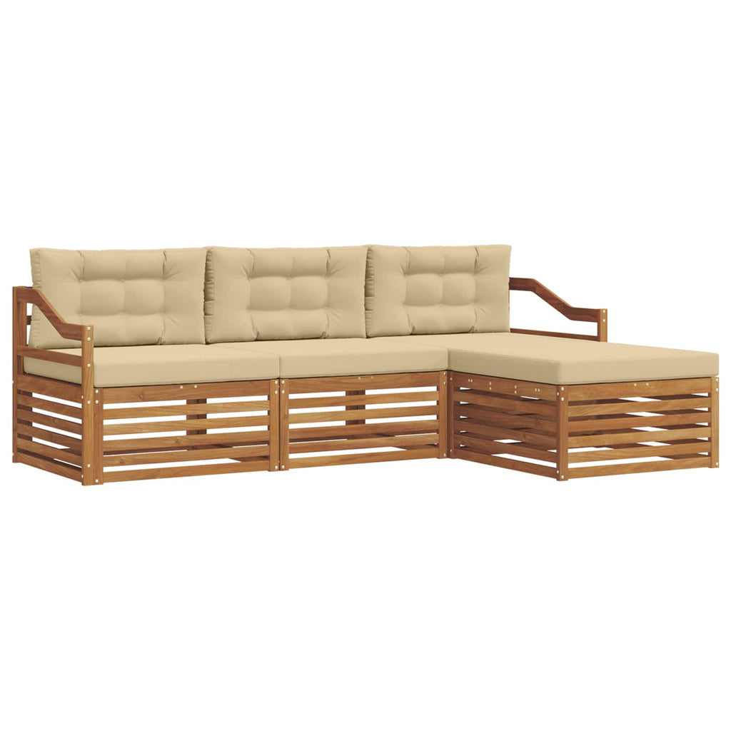 Outdoor-Sofagarnitur Natur und Beige 245,5 x 162,5 x 73 cm