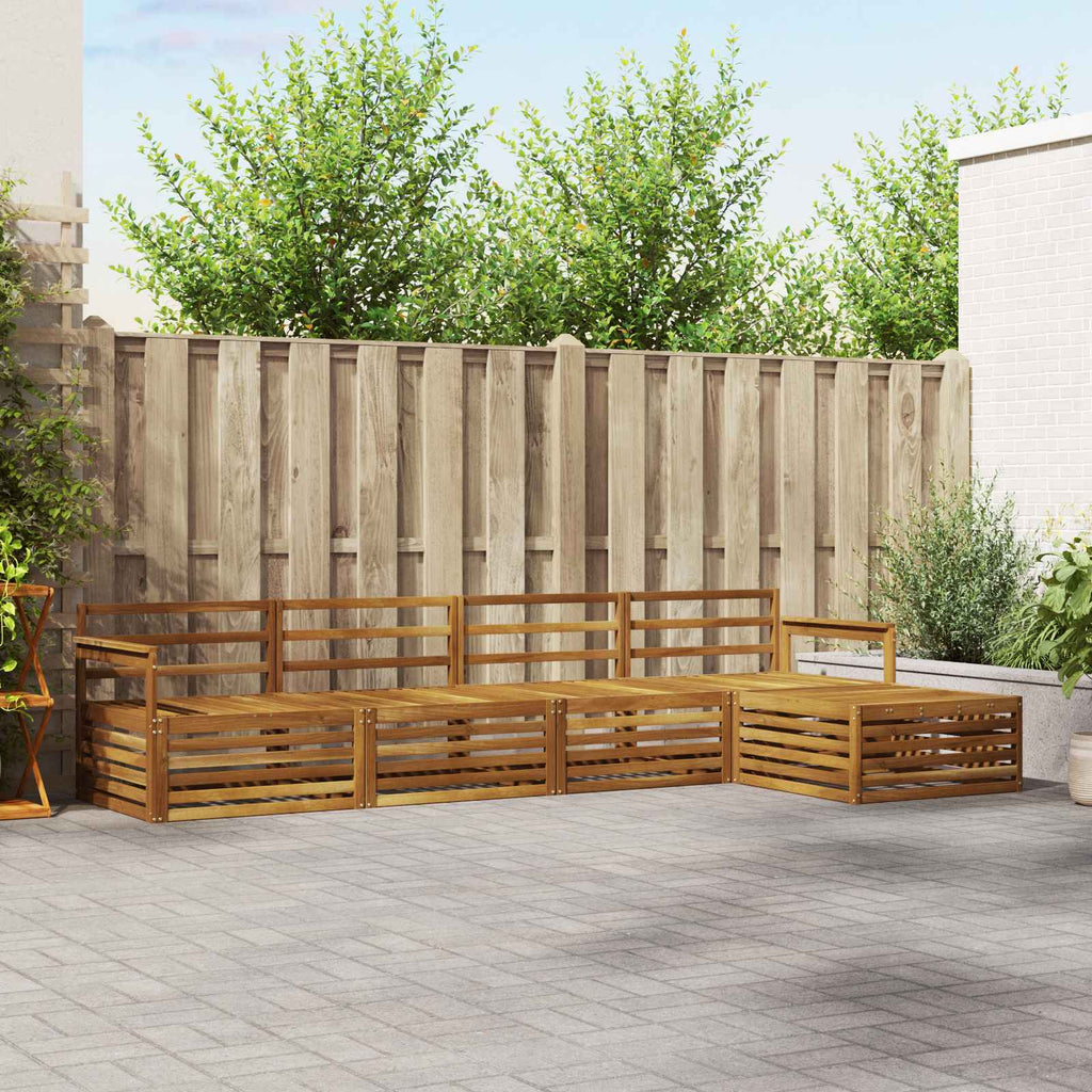 Outdoor-Sofagarnitur 5 pcs Natur