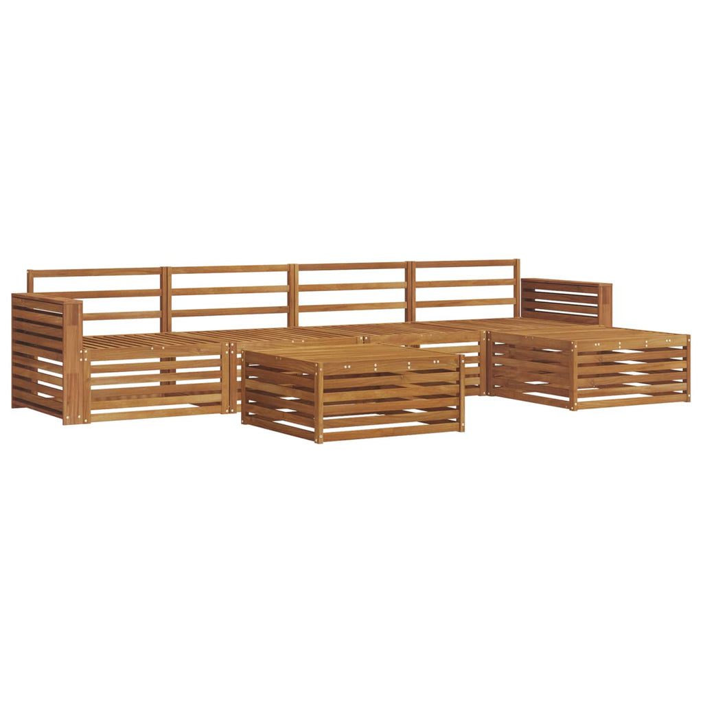 Outdoor-Sofagarnitur 6 pcs Natur Massivholz Akazie