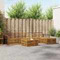 Outdoor-Sofagarnitur 6 pcs Natur Massivholz Akazie