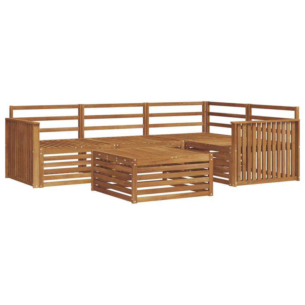 Outdoor-Sofagarnitur 5 pcs Natur Massivholz Akazie