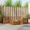 Outdoor-Sofagarnitur 5 pcs Natur Massivholz Akazie