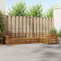 Outdoor-Sofagarnitur 5 pcs Natur