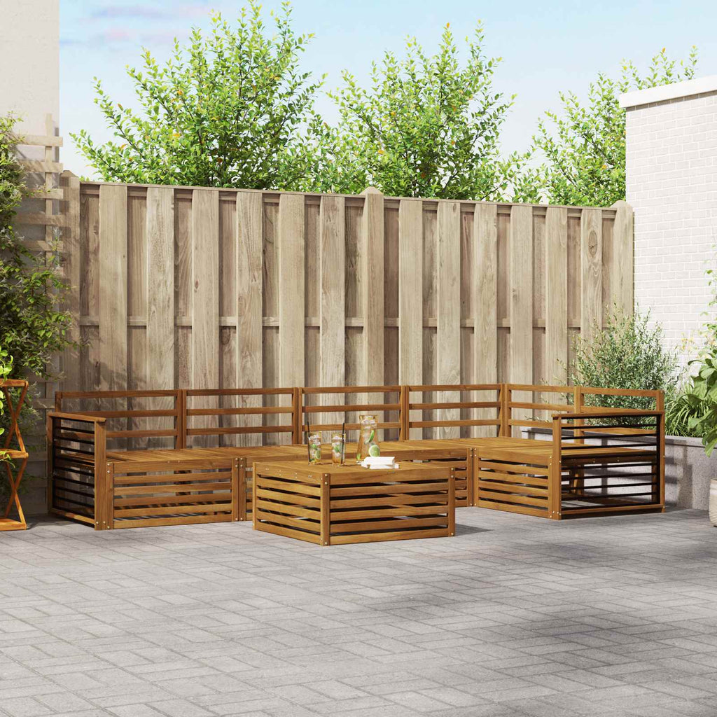 Outdoor-Sofagarnitur 6 pcs Natur