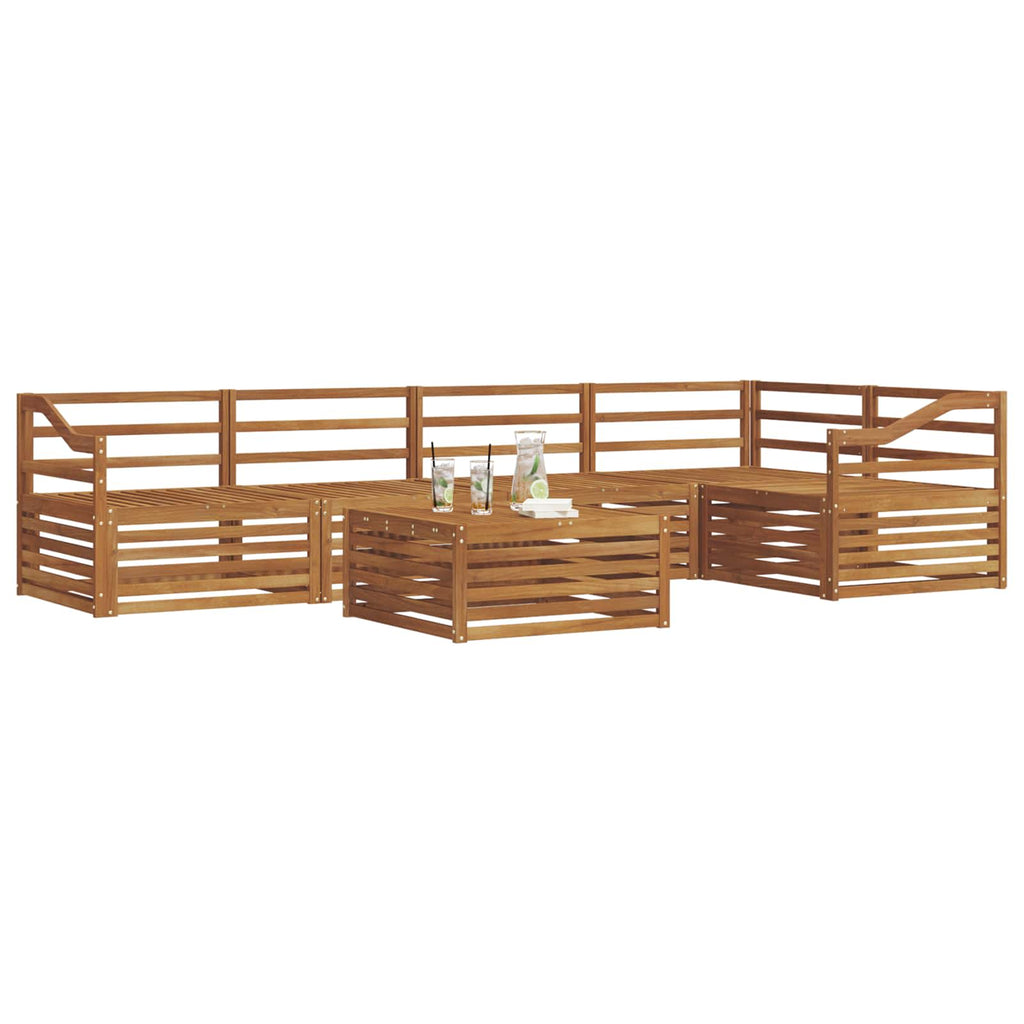 Outdoor-Sofagarnitur 6 pcs Natur