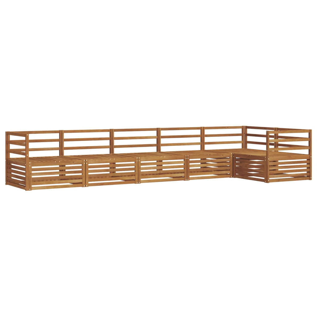Outdoor-Sofagarnitur 6 pcs Natur Massivholz Akazie