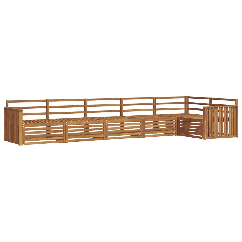 Outdoor-Sofagarnitur 6 pcs Natur Massivholz Akazie