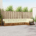 Outdoor-Sofagarnitur mit Kissen 6 pcs Natur und Creme