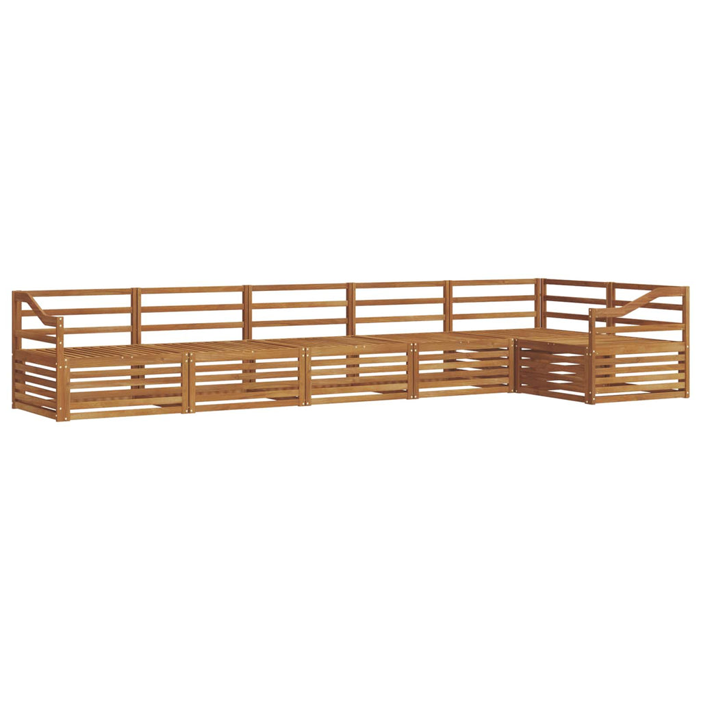 Outdoor-Sofagarnitur 6 pcs Natur Massivholz Akazie