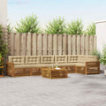 Outdoor-Sofagarnitur mit Kissen 7 pcs Natur und Beige