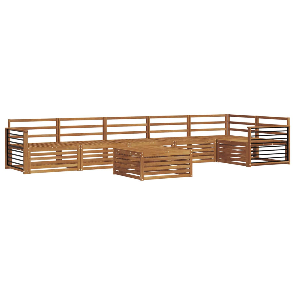 Outdoor-Sofagarnitur 7 pcs Natur Massivholz Akazie