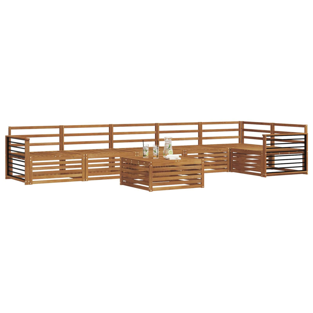Outdoor-Sofagarnitur 7 pcs Natur Massivholz Akazie