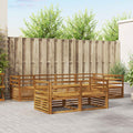 Outdoor-Sofagarnitur 7 pcs Natur Massivholz Akazie