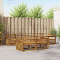 Outdoor-Sofagarnitur 7 pcs Natur Massivholz Akazie