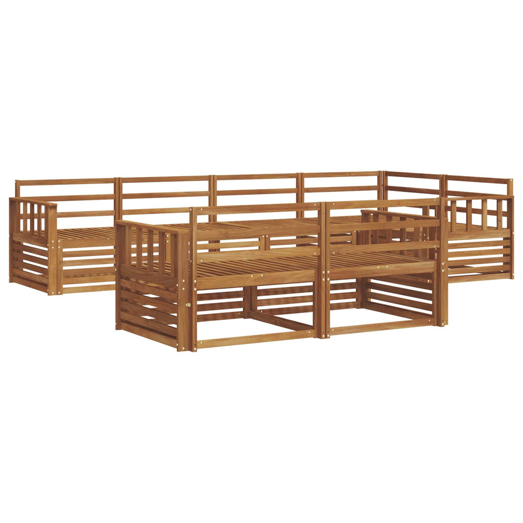 Outdoor-Sofagarnitur 7 pcs Natur Massivholz Akazie