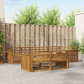 Outdoor-Sofagarnitur 7 pcs Natur Massivholz Akazie