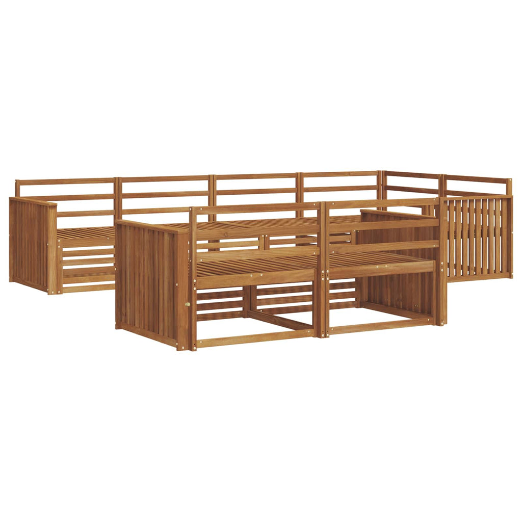 Outdoor-Sofagarnitur 7 pcs Natur Massivholz Akazie