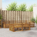 Outdoor-Sofagarnitur 7 pcs Natur Massivholz Akazie