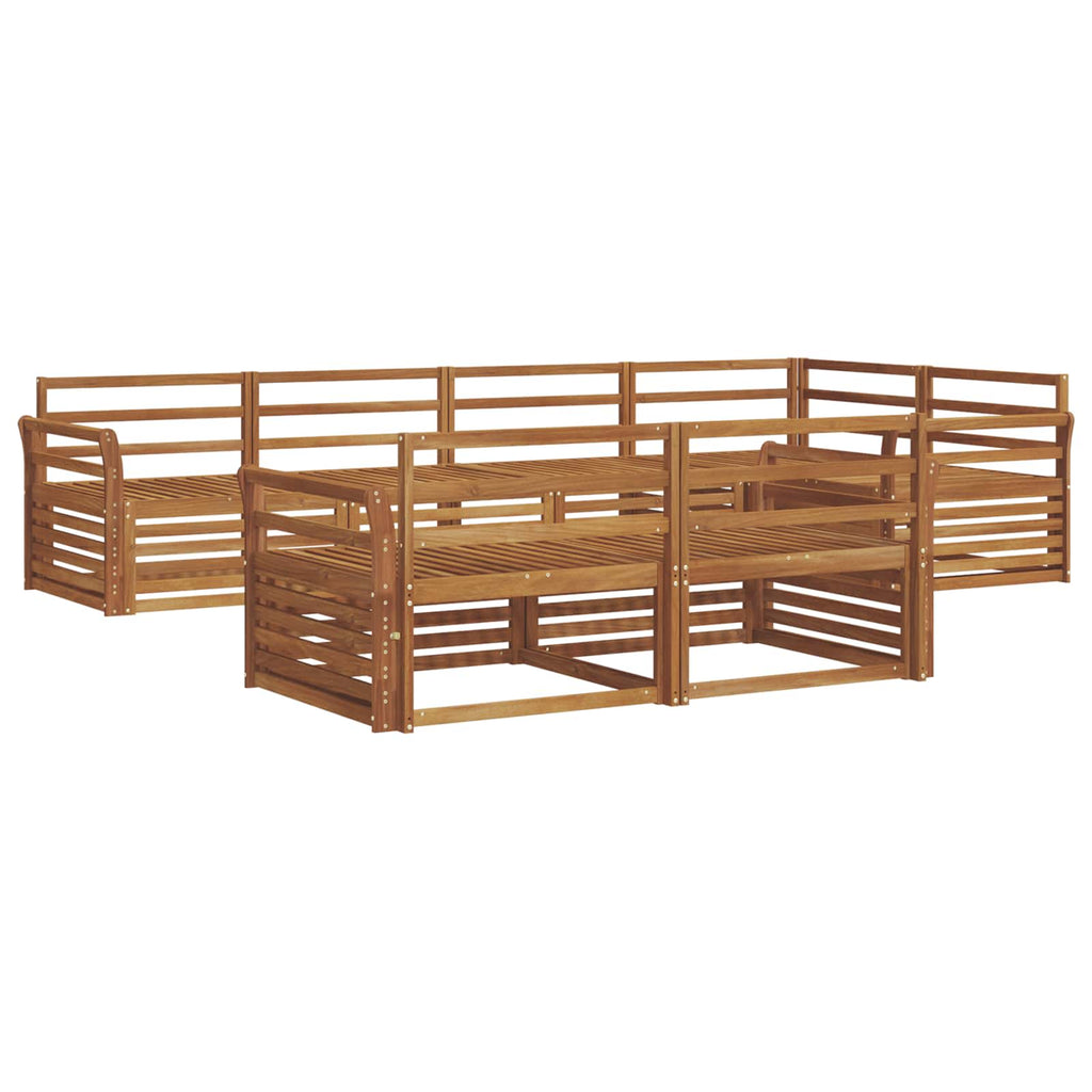 Outdoor-Sofagarnitur 7 pcs Natur Massivholz Akazie