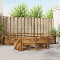 Outdoor-Sofagarnitur 7 pcs Natur Massivholz Akazie