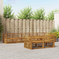 Outdoor-Sofagarnitur 8 pcs Natur Massivholz Akazie