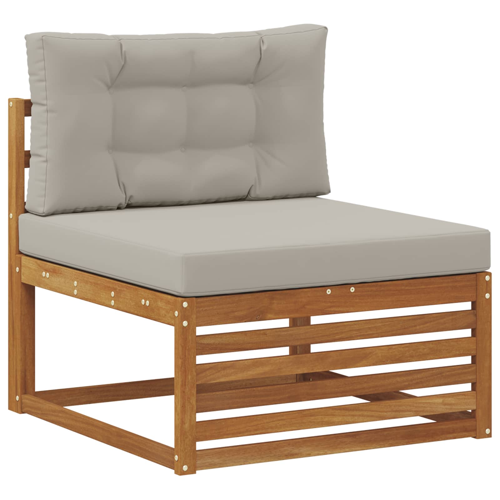 Outdoor-Sofagarnitur mit Kissen 8 pcs Natürlich und Hellgrau