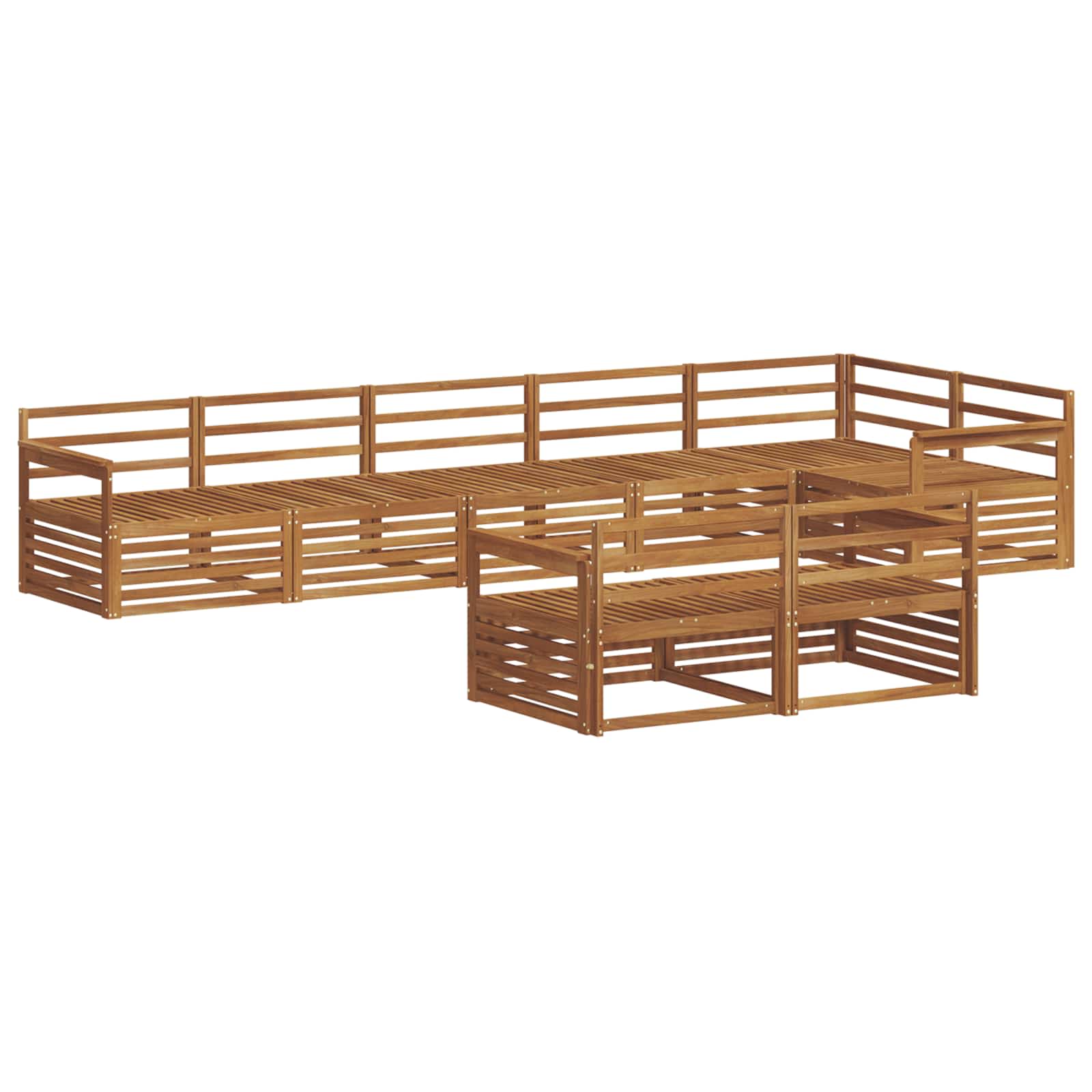 Outdoor-Sofagarnitur 8 pcs Natur Massivholz Akazie