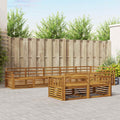 Outdoor-Sofagarnitur 8 pcs Natur Massivholz Akazie