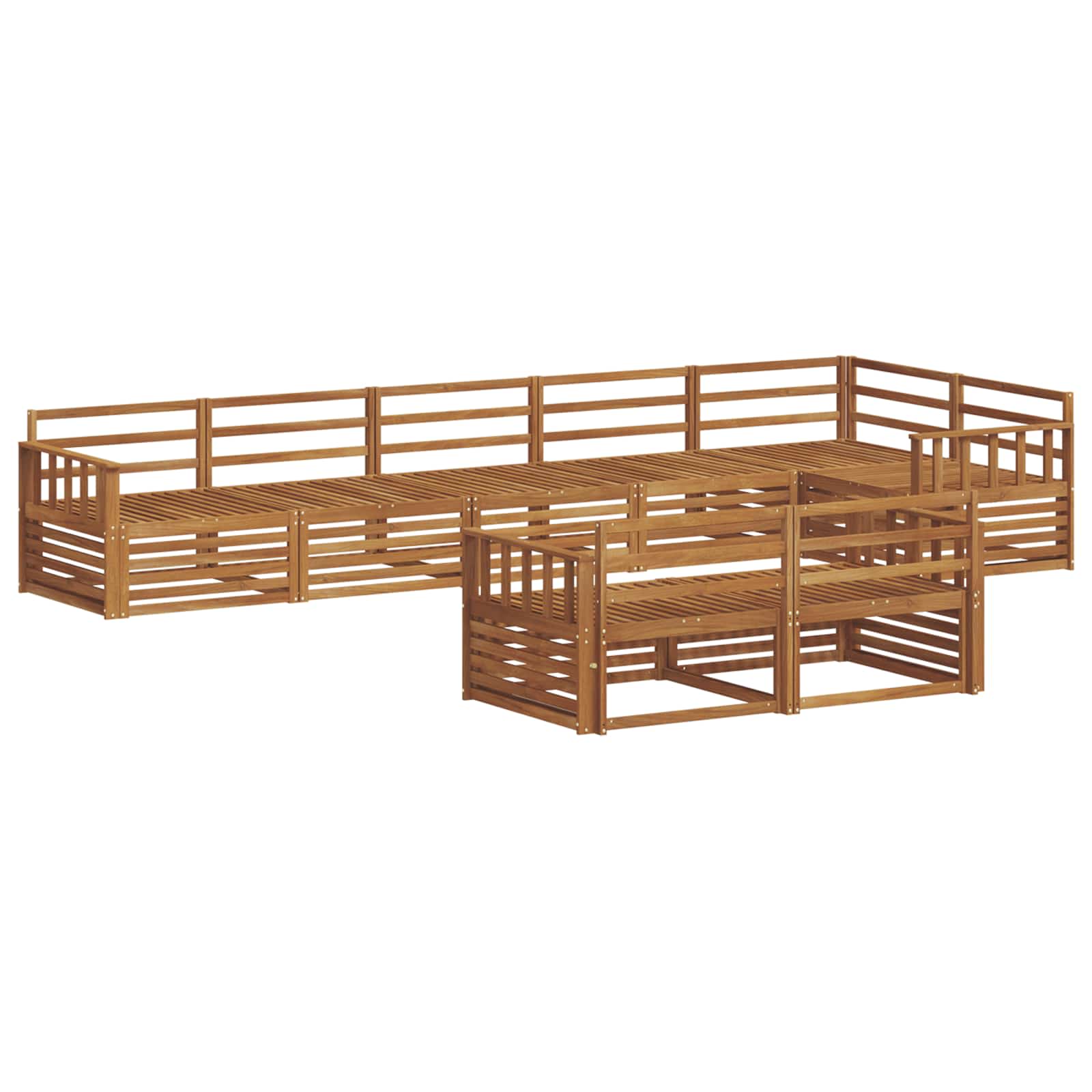Outdoor-Sofagarnitur 8 pcs Natur Massivholz Akazie