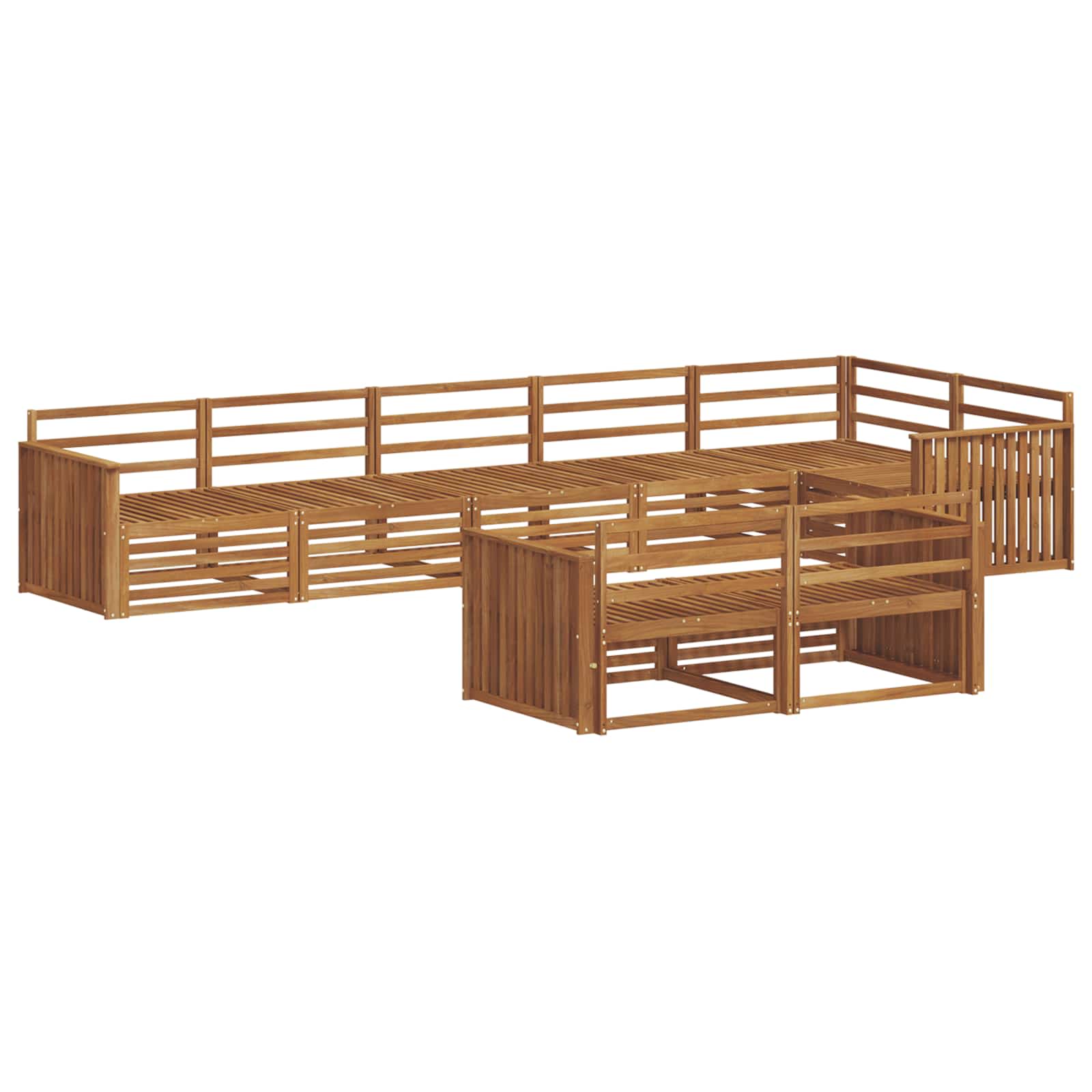 Outdoor-Sofagarnitur 8 pcs Natur Massivholz Akazie